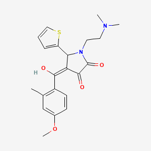 molecular formula C21H24N2O4S B5497249 1-[2-(dimethylamino)ethyl]-3-hydroxy-4-(4-methoxy-2-methylbenzoyl)-5-(2-thienyl)-1,5-dihydro-2H-pyrrol-2-one 