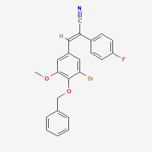 molecular formula C23H17BrFNO2 B5497278 3-[4-(benzyloxy)-3-bromo-5-methoxyphenyl]-2-(4-fluorophenyl)acrylonitrile 