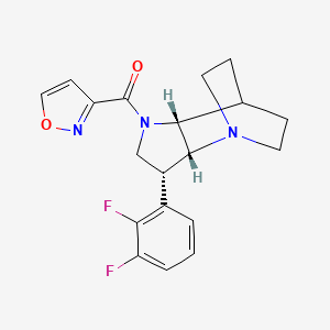 (3R*,3aR*,7aR*)-3-(2,3-difluorophenyl)-1-(isoxazol-3-ylcarbonyl)octahydro-4,7-ethanopyrrolo[3,2-b]pyridine