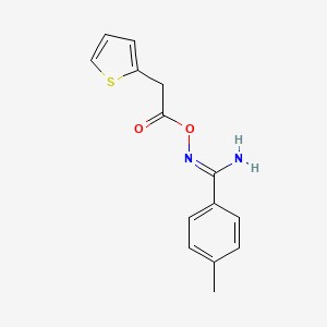 molecular formula C14H14N2O2S B5497300 4-methyl-N'-[(2-thienylacetyl)oxy]benzenecarboximidamide 