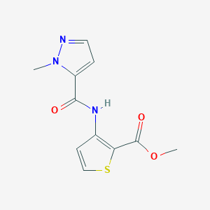 molecular formula C11H11N3O3S B5497319 methyl 3-{[(1-methyl-1H-pyrazol-5-yl)carbonyl]amino}-2-thiophenecarboxylate 