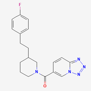 molecular formula C19H20FN5O B5497348 6-({3-[2-(4-fluorophenyl)ethyl]-1-piperidinyl}carbonyl)tetrazolo[1,5-a]pyridine 