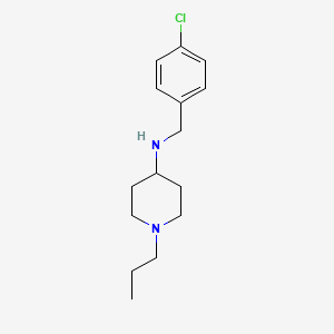 molecular formula C15H23ClN2 B5497378 N-[(4-chlorophenyl)methyl]-1-propylpiperidin-4-amine 