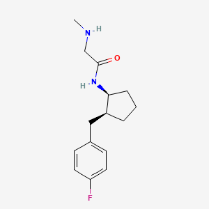 molecular formula C15H21FN2O B5497388 N~1~-[(1S*,2S*)-2-(4-fluorobenzyl)cyclopentyl]-N~2~-methylglycinamide 