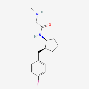 N-[(1S,2S)-2-[(4-fluorophenyl)methyl]cyclopentyl]-2-(methylamino)acetamide