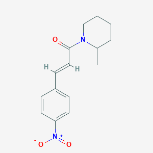 molecular formula C15H18N2O3 B5497394 2-methyl-1-[3-(4-nitrophenyl)acryloyl]piperidine 