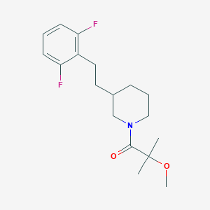 3-[2-(2,6-difluorophenyl)ethyl]-1-(2-methoxy-2-methylpropanoyl)piperidine