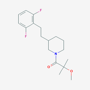 molecular formula C18H25F2NO2 B5497413 3-[2-(2,6-difluorophenyl)ethyl]-1-(2-methoxy-2-methylpropanoyl)piperidine 