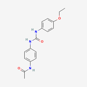 molecular formula C17H19N3O3 B5497425 N-[4-({[(4-ethoxyphenyl)amino]carbonyl}amino)phenyl]acetamide 