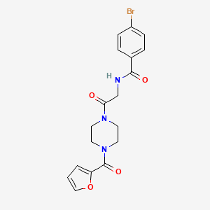 molecular formula C18H18BrN3O4 B5497429 4-bromo-N-{2-[4-(2-furoyl)-1-piperazinyl]-2-oxoethyl}benzamide 