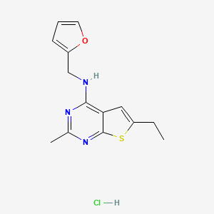 molecular formula C14H16ClN3OS B5497451 6-ethyl-N-(2-furylmethyl)-2-methylthieno[2,3-d]pyrimidin-4-amine hydrochloride 