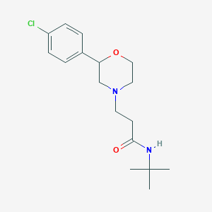 molecular formula C17H25ClN2O2 B5497454 N-(tert-butyl)-3-[2-(4-chlorophenyl)morpholin-4-yl]propanamide 
