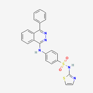 molecular formula C23H17N5O2S2 B5497468 4-[(4-phenyl-1-phthalazinyl)amino]-N-1,3-thiazol-2-ylbenzenesulfonamide 