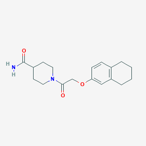 molecular formula C18H24N2O3 B5497473 1-[(5,6,7,8-tetrahydro-2-naphthalenyloxy)acetyl]-4-piperidinecarboxamide 