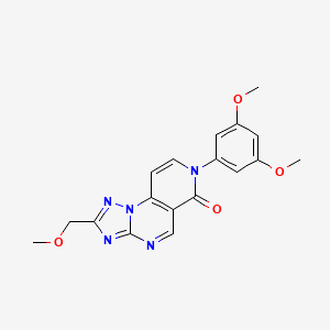 molecular formula C18H17N5O4 B5497499 7-(3,5-dimethoxyphenyl)-2-(methoxymethyl)pyrido[3,4-e][1,2,4]triazolo[1,5-a]pyrimidin-6(7H)-one 