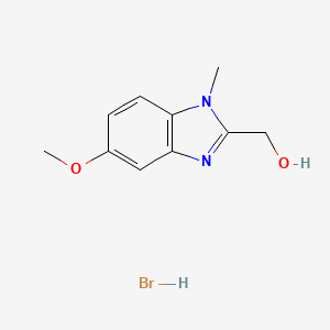 molecular formula C10H13BrN2O2 B5497529 (5-methoxy-1-methyl-1H-benzimidazol-2-yl)methanol hydrobromide 