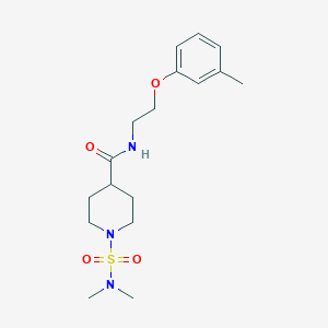 molecular formula C17H27N3O4S B5497539 1-[(dimethylamino)sulfonyl]-N-[2-(3-methylphenoxy)ethyl]-4-piperidinecarboxamide 