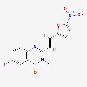 molecular formula C16H12IN3O4 B5497541 3-ethyl-6-iodo-2-[2-(5-nitro-2-furyl)vinyl]-4(3H)-quinazolinone 
