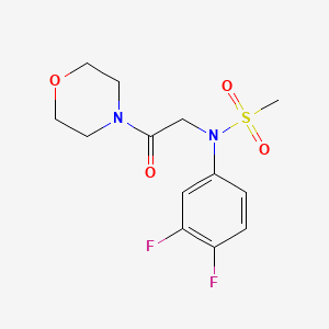 molecular formula C13H16F2N2O4S B5497543 N-(3,4-difluorophenyl)-N-[2-(4-morpholinyl)-2-oxoethyl]methanesulfonamide 