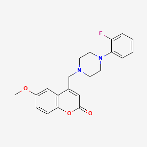 molecular formula C21H21FN2O3 B5497548 4-{[4-(2-fluorophenyl)piperazin-1-yl]methyl}-6-methoxy-2H-chromen-2-one 