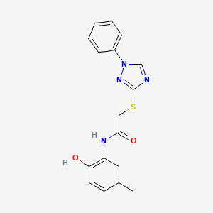 N-(2-hydroxy-5-methylphenyl)-2-[(1-phenyl-1H-1,2,4-triazol-3-yl)thio]acetamide