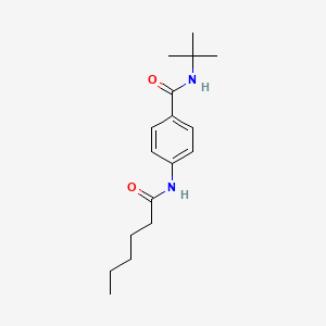 molecular formula C17H26N2O2 B5497575 N-(tert-butyl)-4-(hexanoylamino)benzamide 