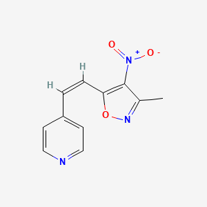 molecular formula C11H9N3O3 B5497578 4-[2-(3-methyl-4-nitro-5-isoxazolyl)vinyl]pyridine 