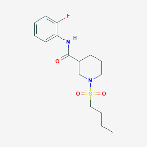 molecular formula C16H23FN2O3S B5497584 1-(butylsulfonyl)-N-(2-fluorophenyl)-3-piperidinecarboxamide 