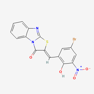 molecular formula C16H8BrN3O4S B5497587 2-(5-bromo-2-hydroxy-3-nitrobenzylidene)[1,3]thiazolo[3,2-a]benzimidazol-3(2H)-one 