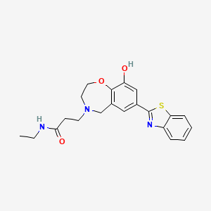 3-[7-(1,3-benzothiazol-2-yl)-9-hydroxy-2,3-dihydro-1,4-benzoxazepin-4(5H)-yl]-N-ethylpropanamide