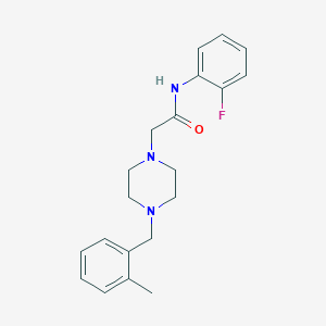 molecular formula C20H24FN3O B5497608 N-(2-fluorophenyl)-2-[4-(2-methylbenzyl)-1-piperazinyl]acetamide 