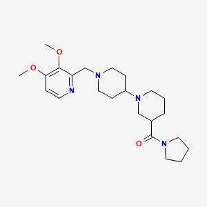 molecular formula C23H36N4O3 B5497612 1'-[(3,4-dimethoxypyridin-2-yl)methyl]-3-(pyrrolidin-1-ylcarbonyl)-1,4'-bipiperidine 