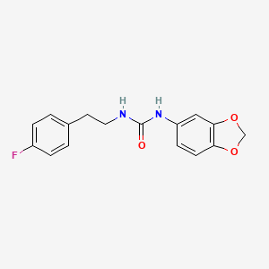 molecular formula C16H15FN2O3 B5497616 N-1,3-benzodioxol-5-yl-N'-[2-(4-fluorophenyl)ethyl]urea 
