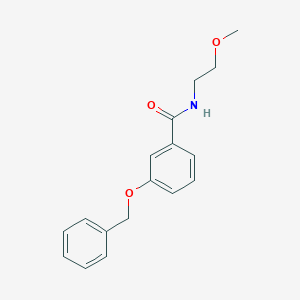 molecular formula C17H19NO3 B5497631 3-(benzyloxy)-N-(2-methoxyethyl)benzamide 