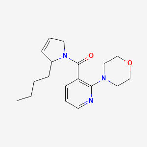 molecular formula C18H25N3O2 B5497641 4-{3-[(2-butyl-2,5-dihydro-1H-pyrrol-1-yl)carbonyl]pyridin-2-yl}morpholine 