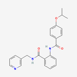 molecular formula C23H23N3O3 B5497643 2-[(4-isopropoxybenzoyl)amino]-N-(3-pyridinylmethyl)benzamide 
