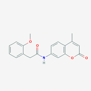 molecular formula C19H17NO4 B5497659 2-(2-methoxyphenyl)-N-(4-methyl-2-oxo-2H-chromen-7-yl)acetamide 