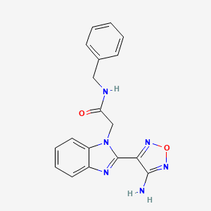 molecular formula C18H16N6O2 B5497671 2-[2-(4-amino-1,2,5-oxadiazol-3-yl)-1H-benzimidazol-1-yl]-N-benzylacetamide 