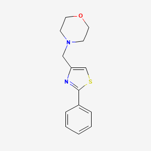 molecular formula C14H16N2OS B5497679 4-[(2-phenyl-1,3-thiazol-4-yl)methyl]morpholine 