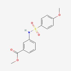 molecular formula C15H15NO5S B5497710 methyl 3-{[(4-methoxyphenyl)sulfonyl]amino}benzoate 