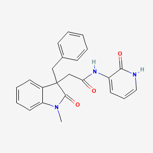 molecular formula C23H21N3O3 B5497717 2-(3-benzyl-1-methyl-2-oxo-2,3-dihydro-1H-indol-3-yl)-N-(2-hydroxypyridin-3-yl)acetamide 