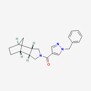 molecular formula C20H23N3O B5497729 (1R*,2R*,6S*,7S*)-4-[(1-benzyl-1H-pyrazol-4-yl)carbonyl]-4-azatricyclo[5.2.1.0~2,6~]decane 