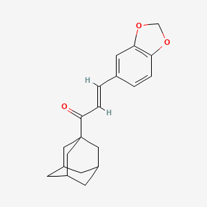 molecular formula C20H22O3 B5497742 1-(1-adamantyl)-3-(1,3-benzodioxol-5-yl)-2-propen-1-one 