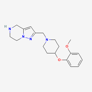 molecular formula C19H26N4O2 B5497750 2-{[4-(2-methoxyphenoxy)-1-piperidinyl]methyl}-4,5,6,7-tetrahydropyrazolo[1,5-a]pyrazine dihydrochloride 