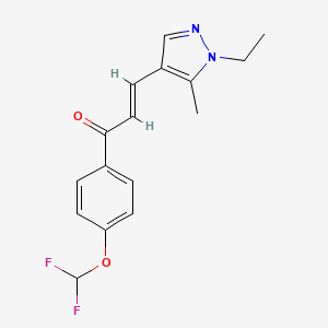1-[4-(difluoromethoxy)phenyl]-3-(1-ethyl-5-methyl-1H-pyrazol-4-yl)-2-propen-1-one
