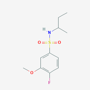 molecular formula C11H16FNO3S B5497763 N-(sec-butyl)-4-fluoro-3-methoxybenzenesulfonamide 
