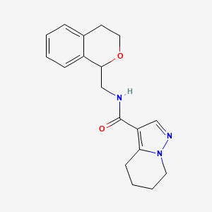 molecular formula C18H21N3O2 B5497765 N-(3,4-dihydro-1H-isochromen-1-ylmethyl)-4,5,6,7-tetrahydropyrazolo[1,5-a]pyridine-3-carboxamide 