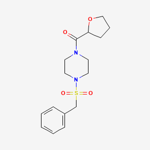 molecular formula C16H22N2O4S B5497773 1-(benzylsulfonyl)-4-(tetrahydro-2-furanylcarbonyl)piperazine 
