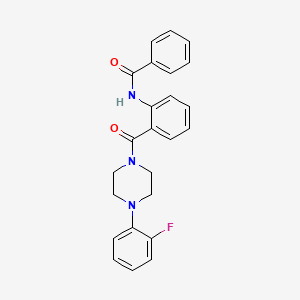 molecular formula C24H22FN3O2 B5497778 N-(2-{[4-(2-fluorophenyl)-1-piperazinyl]carbonyl}phenyl)benzamide 