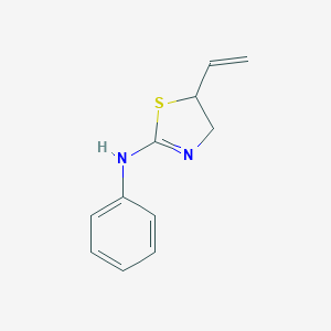 molecular formula C11H12N2S B054978 5-ethenyl-N-phenyl-4,5-dihydro-1,3-thiazol-2-amine CAS No. 122327-85-9